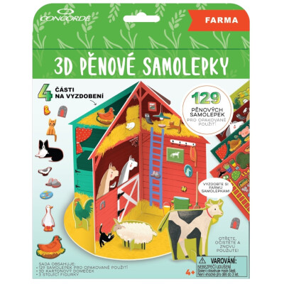 3D pěnové samolepky - farma