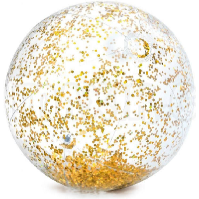 Nafukovací míč Glitter Beach 71 cm zlatá