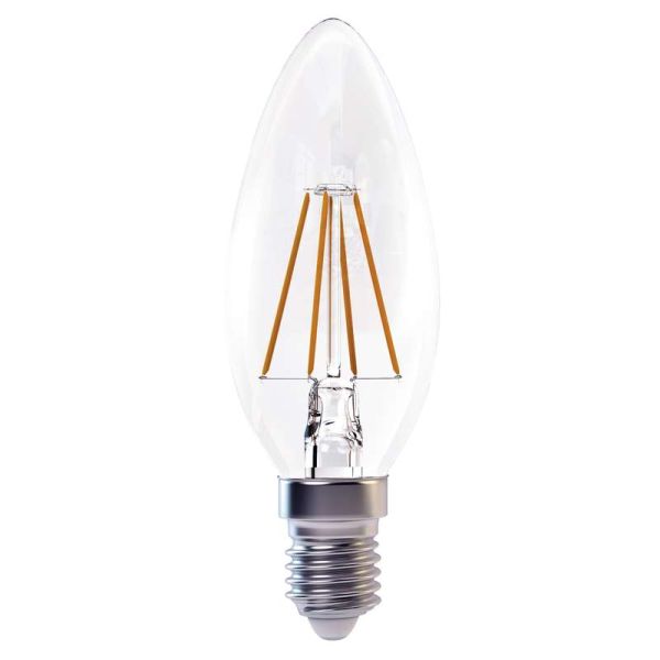 Emos LED žárovka filament candle 4W E14 teplá bílá