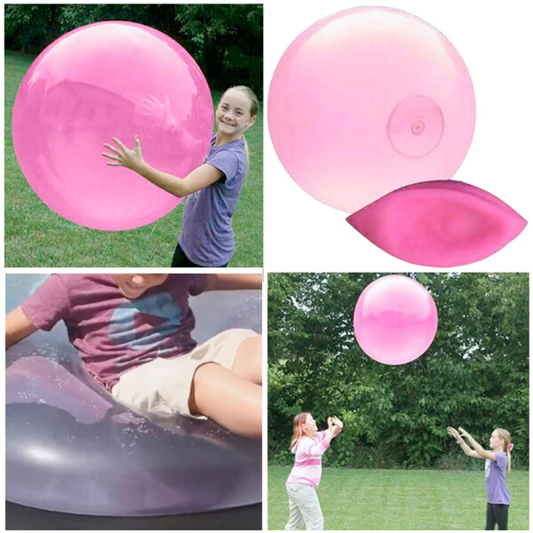 Kids World Míč Bubble Ball 2v1 80 cm růžový