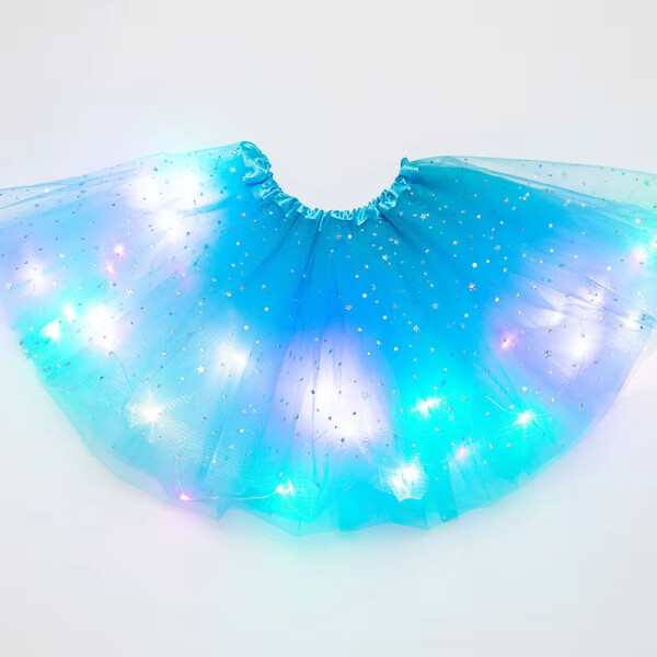 Kids World LED svítící sukně Glow Princess modrá